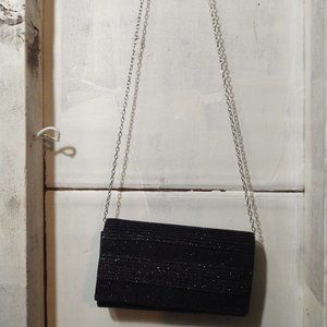 sparkly black purse